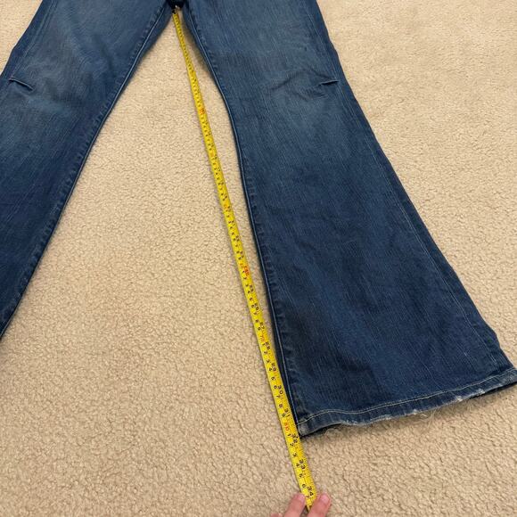 VTG Y2K Yanuk Women’s Worker Boyfriend Jeans Size 31 Bootcut Flare Dark Wash - Picture 9 of 11